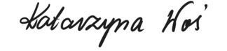 Podpis Katarzyny Woś